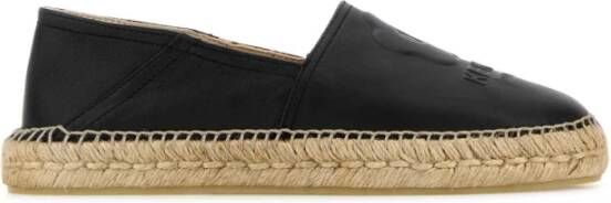 Kenzo Stijlvolle zwarte leren espadrilles Black Dames