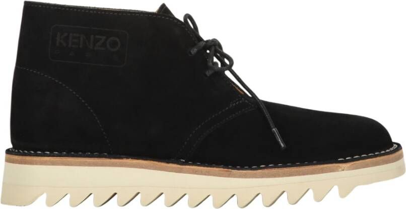 Kenzo Suede Desert Boots met Ronde Neus Black Dames