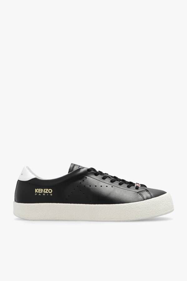 Kenzo Leren sneakers met blokdesign voor heren Zwart Heren