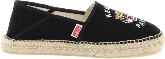 Kenzo Tijger Geborduurde Canvas Espadrilles Black Heren