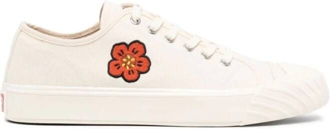 Kenzo Witte Sneakers met Boke Bloe borduursel White