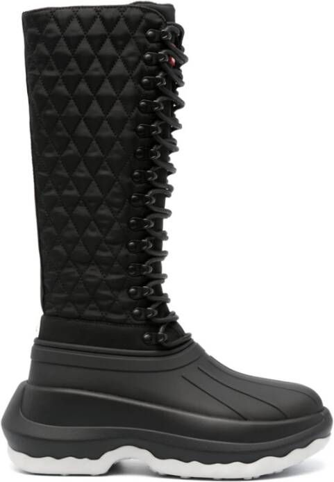 Kenzo Zwarte Diamond Quilted Laarzen Black Dames