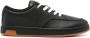 Kenzo Zwarte Korrelige Leren Sneakers Logo Patch Black Heren - Thumbnail 1