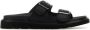 Kenzo Zwarte leren Matto pantoffels Black Heren - Thumbnail 1