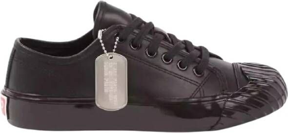 Kenzo Zwarte leren sneakers met logo Black Dames