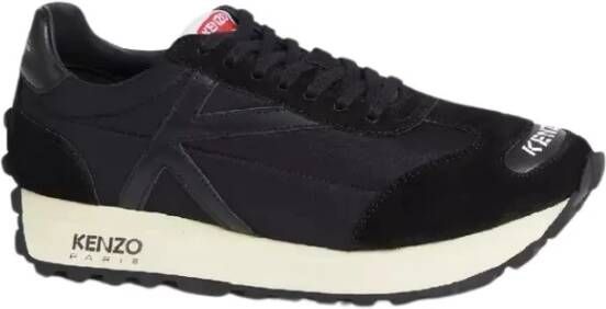 Kenzo Zwarte stijlvolle sneakers met rubberen zool Black Heren