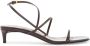 Khaite Glanzende Leren Loop Sandalen Brown Dames - Thumbnail 1