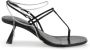 Khaite Leren Sandalen met Kristallen Ketting Zwart Dames - Thumbnail 1