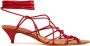 Khaite Puntige Neus Leren Sandalen Red Dames - Thumbnail 1