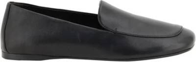 Khaite Ronde Neus Leren Loafers met Platte Zool Black Dames