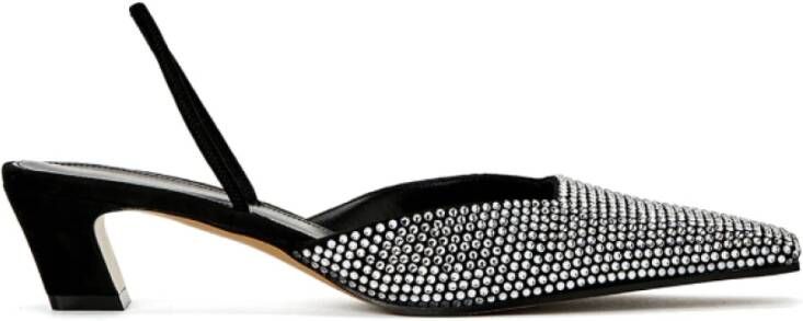 Khaite Stud Versierde Zwarte Suède Pumps Black Dames