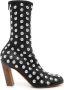 Khaite Studded Zwarte Leren Enkellaarzen Black Dames - Thumbnail 1