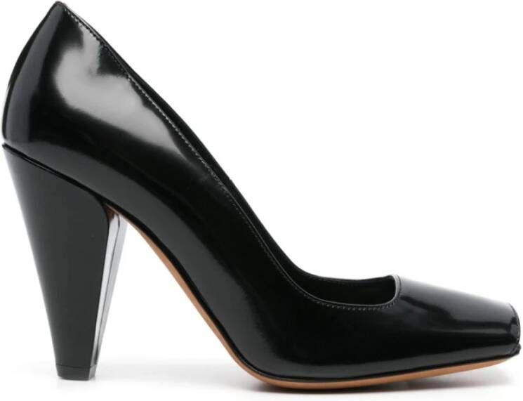 Khaite Zwarte Cone Hak Vierkante Neus Pumps Black Dames