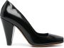 Khaite Zwarte Cone Hak Vierkante Neus Pumps Black Dames - Thumbnail 1