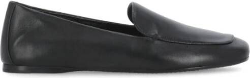 Khaite Zwarte Leren Loafers Vierkante Neus Black Dames