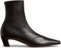 Khaite Zwarte Leren Westerse Stijl Enkellaarzen Black Dames - Thumbnail 1