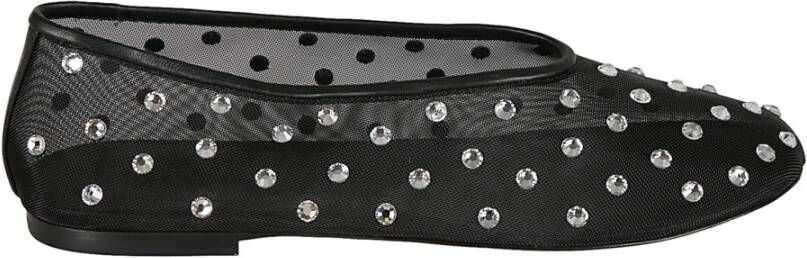 Khaite Zwarte Polka Dot Ballerina's met Swarovski Black Dames