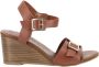 Kickers Comfort Leren Sandalen Kick Vodou Brown Dames - Thumbnail 1