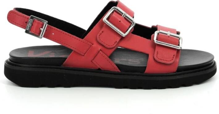 Kickers Comfort Leren Sandalen Neosummer Red Dames