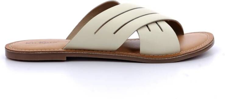 Kickers Stijlvolle Flip Flops voor Zonnige Dagen Beige Dames