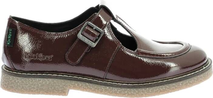 Kickers Comfortabele Leren Damesschoenen Brown Dames