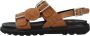 Kickers Comfort Leren Sandalen Neosummer Brown Dames - Thumbnail 2