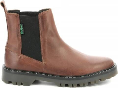 Kickers Stijlvolle Chelsea Boots voor Vrouwen Brown Dames