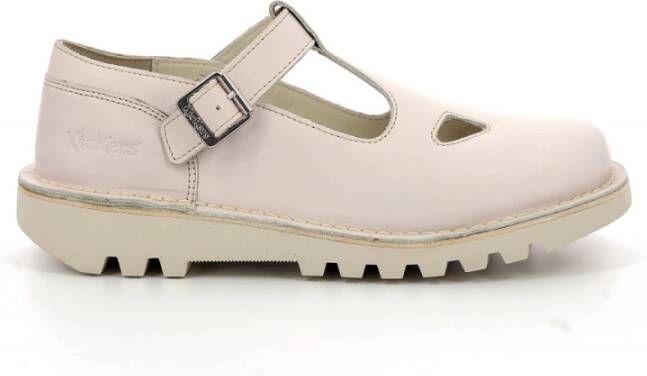 Kickers Kick Mary Jane Flats White Dames