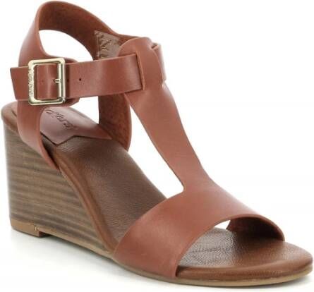 Kickers Kick Volage Wedges Brown Dames