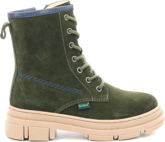 Kickers Lace-up Boots Green Dames