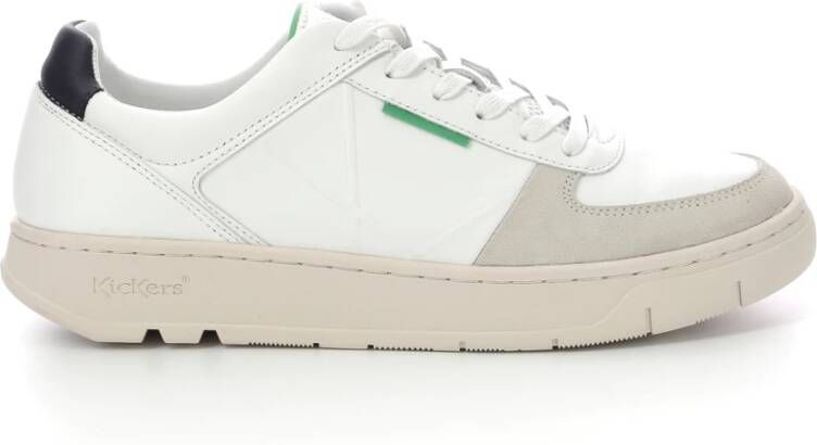 Kickers Lage Top Leren Sneakers Kick Allow White Heren