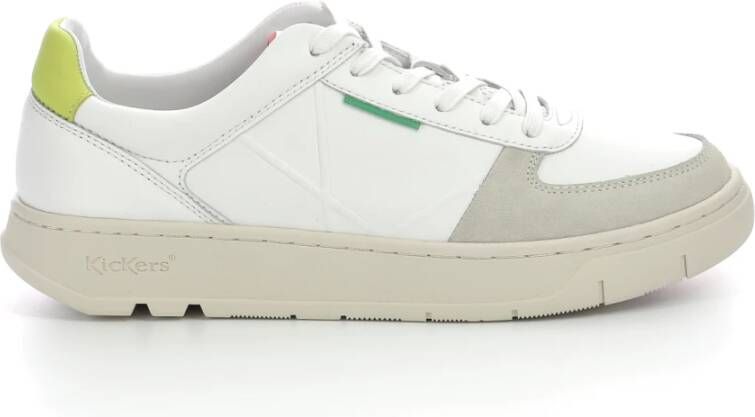 Kickers Lage Top Leren Sneakers White Heren