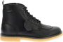 Kickers Legendarische Veterschoenen van Leer Black Dames - Thumbnail 1