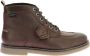 Kickers Legendarische Veterschoenen van Leer Brown Heren - Thumbnail 1