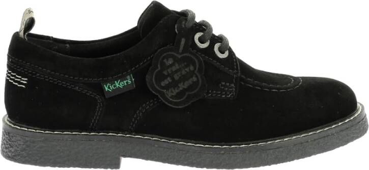 Kickers Levy Derby Schoenen Leer Veters Comfort Black Dames