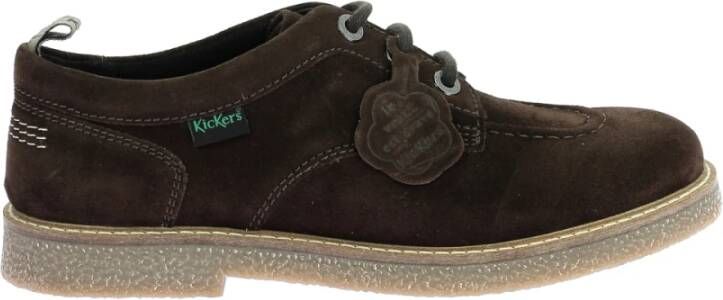 Kickers Levy Derby Schoenen Leer Vetersluiting Brown Heren