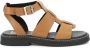 Kickers Lila Leren Sandalen Brown Dames - Thumbnail 1