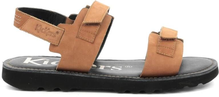 Kickers Comfort Sandalen Kick Neos Brown Heren