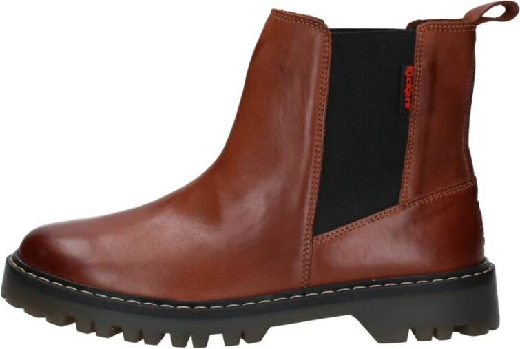 Kickers Stijlvolle Chelsea Boots voor Vrouwen Brown Dames