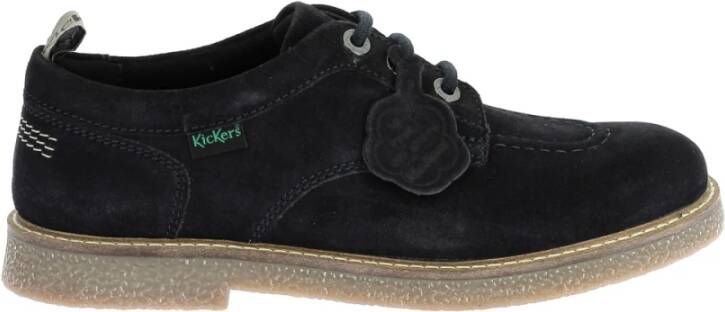 Kickers Stijlvolle Leren Derby Schoenen Blue Heren