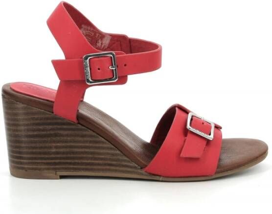 Kickers Wedges Kick Vodou Red Dames