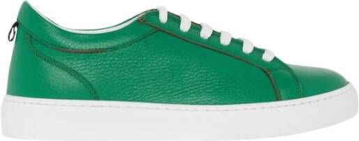 Kiton Apple Green Deerskin Cup Sole Sneakers Green Dames