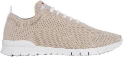 Kiton Beige Gebreide Cashmere Sneakers Beige Dames