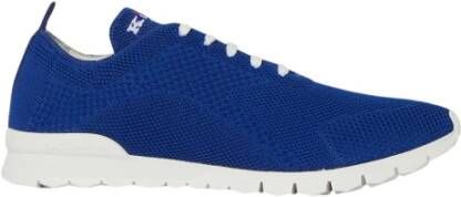 Kiton Blauwe Gebreide Hardloopschoenen Blue Heren