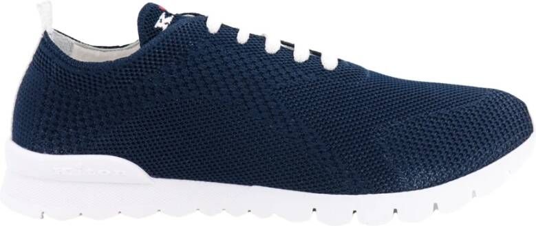 Kiton Blauwe Gebreide Sneakers voor Heren Blauw Heren