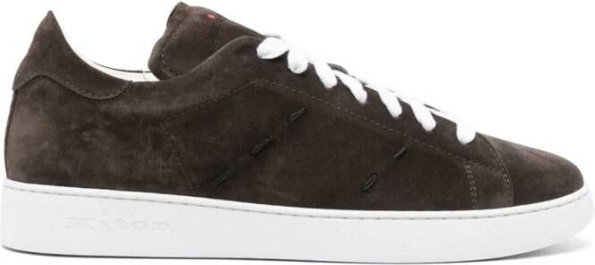 Kiton Bruine Stijlvolle Sneakers voor Heren Bruin Heren