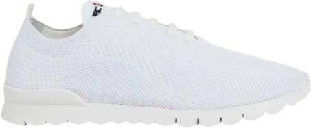 Kiton Casual Sneakers in katoen en elastaan White Heren