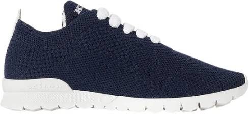 Kiton Donkerblauwe Gebreide Sneakers Blue Dames