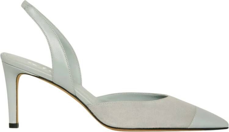 Kiton Elegante Slingback Pumps Gray Dames