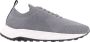 Kiton Geperforeerde stof lage-top sneakers Gray Heren - Thumbnail 1